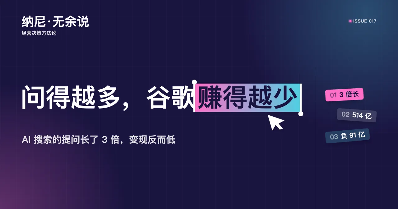 问得越多,谷歌赚得越少 的封面